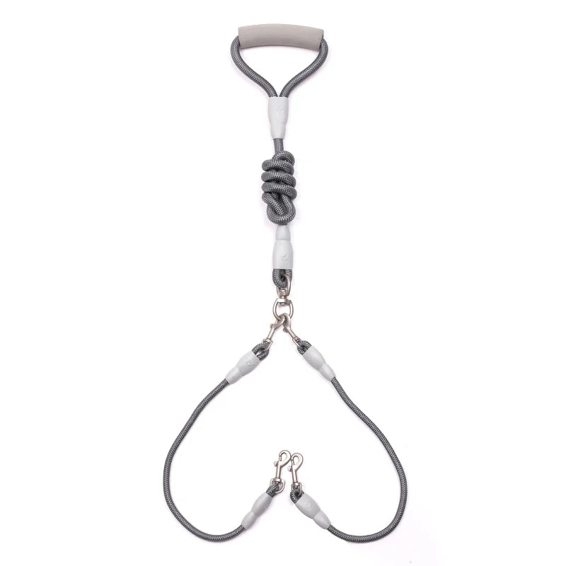 Strong Dual Dog Leash with Soft Handle