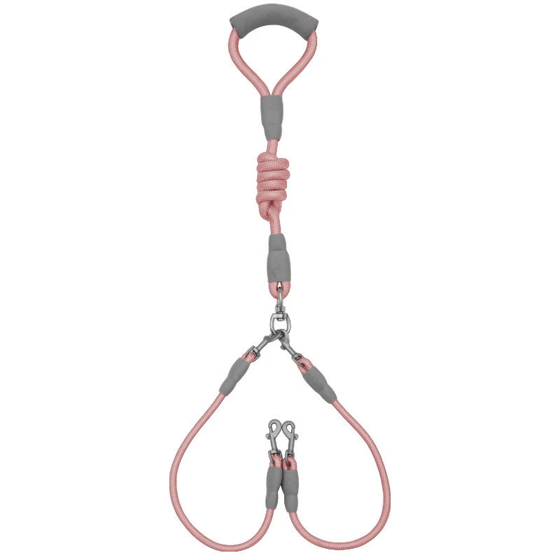 Strong Dual Dog Leash with Soft Handle