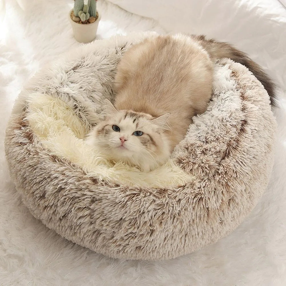 Enclosed Plush Cat Nest Bed