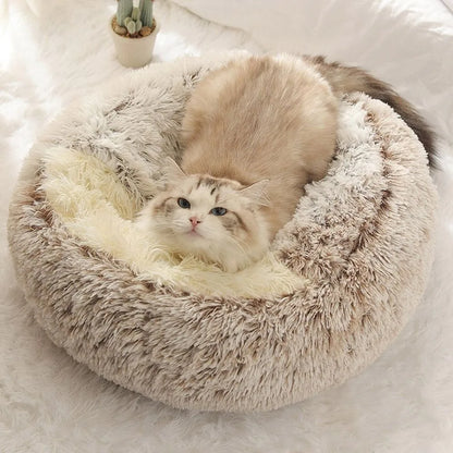 Enclosed Plush Cat Nest Bed