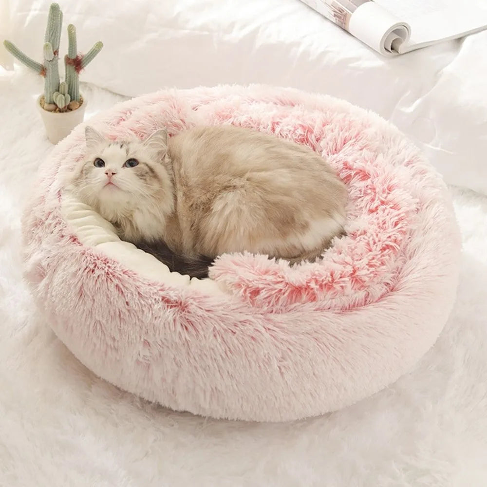 Enclosed Plush Cat Nest Bed